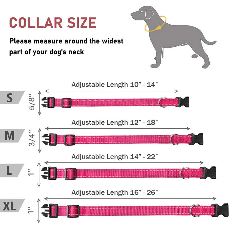 SafePaw™ – Reflective Adjustable Dog Collar Durable Safety Traction Strap