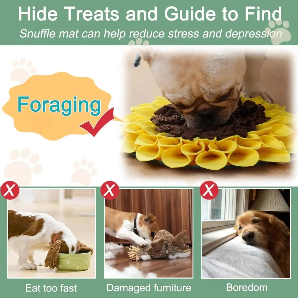 SniffPlay™ – Snuffle Mat Interactive Slow Feeder & Smell Training Toy for Dogs