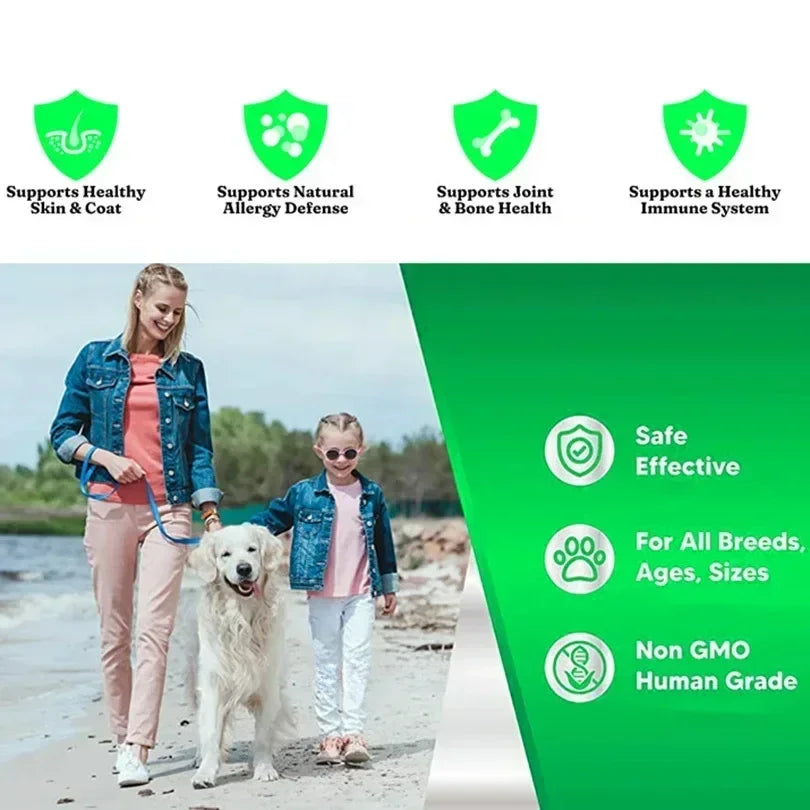 PetBrilliant™ – Pure Salmon Oil 200ml Natural Omega-3 Supplement for Dogs