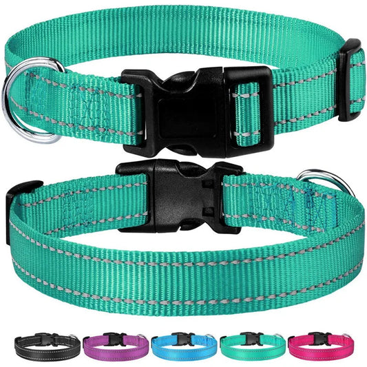 SafePaw™ – Reflective Adjustable Dog Collar Durable Safety Traction Strap