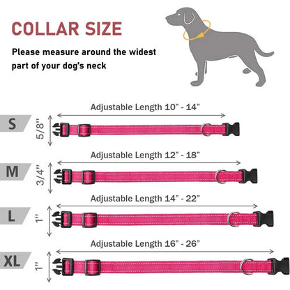 SafePaw™ – Reflective Adjustable Dog Collar Durable Safety Traction Strap