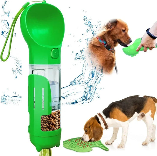 TravelPaw™ – 4-in-1 Pet Travel Dispenser Water, Food, Bowl & Poop Shovel Combo Bag Storage for dog